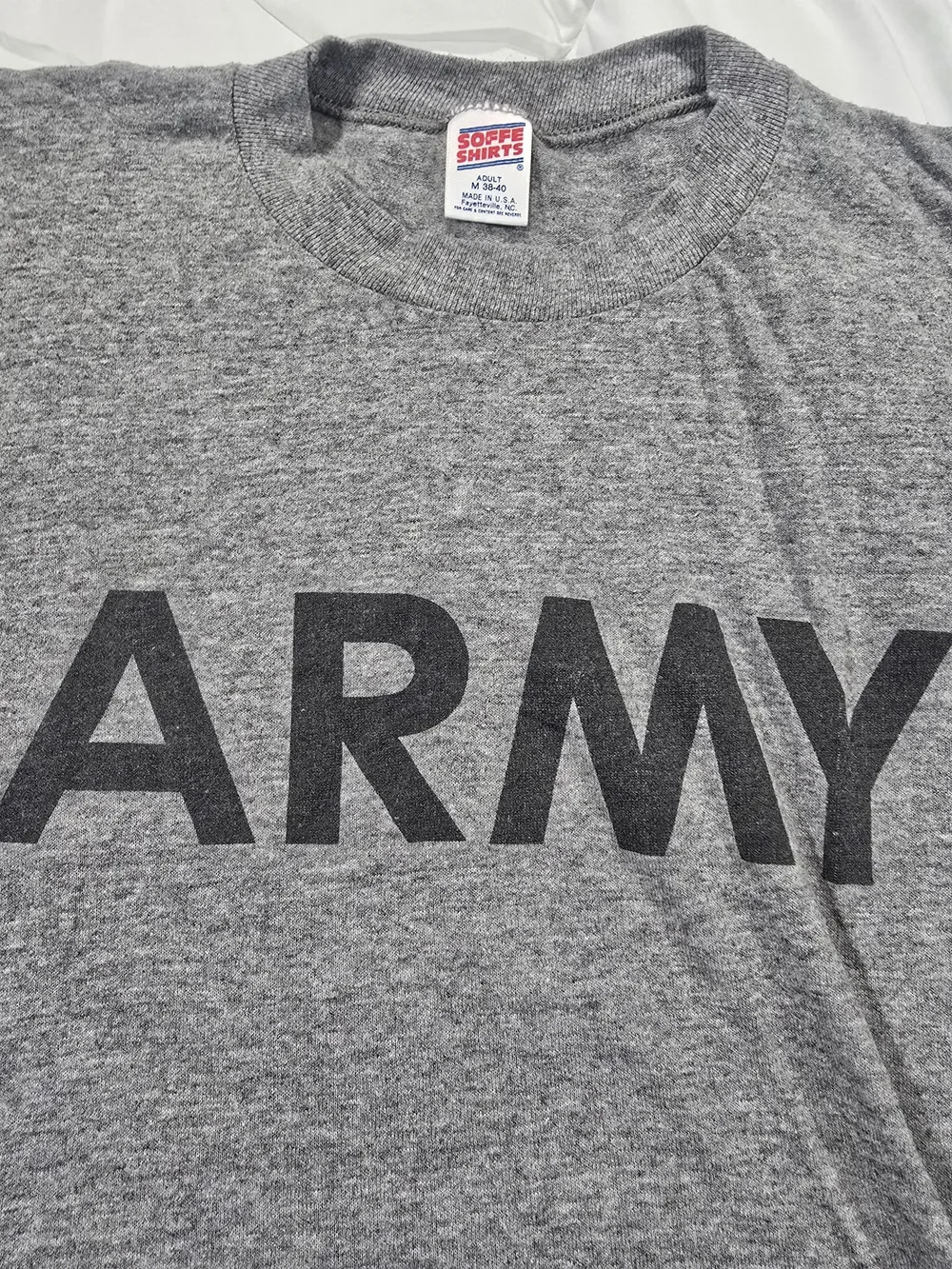 Soffe Gray ARMY Graphic Crewneck Tee